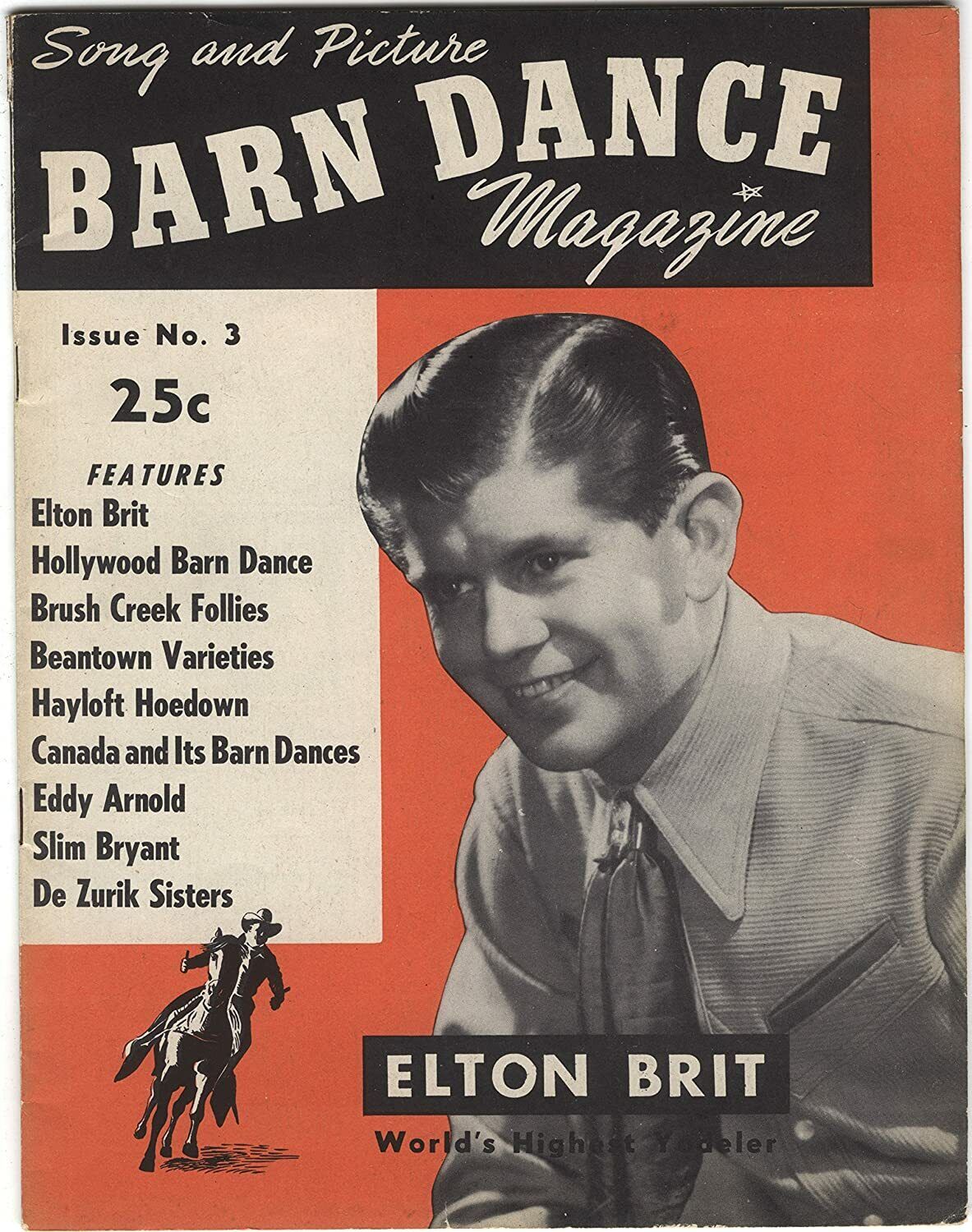 Barn Dance Song and Picture Magazine 1947. Issue No. 3 Elton Bri