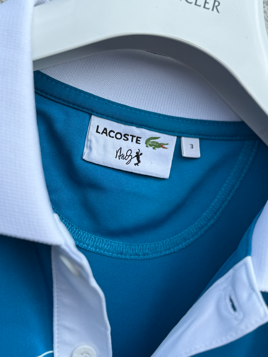 LACOSTE Andy Roddick Tennis Polo Shirt Mens Small 3 Blue White