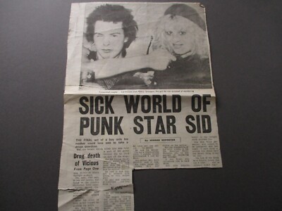 Sid Vicious Sick World of Punk Star Cutting Clipping Punk