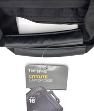 TARGUS Citylite LAPTOP CASE Up To 16" - BLACK - PADDED - Shoulder Strap - NWT