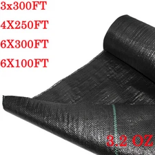 3.2OZ Woven Ground Cover Landscape Fabric Heavy-Duty PP Weed Barrier Garden Mat