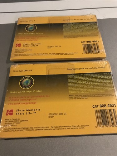 Lot of 2 Kodak Ultima Picture Paper for Inkjet Prints 4x6, 20 Sheets (40 Total) - Picture 2 of 3
