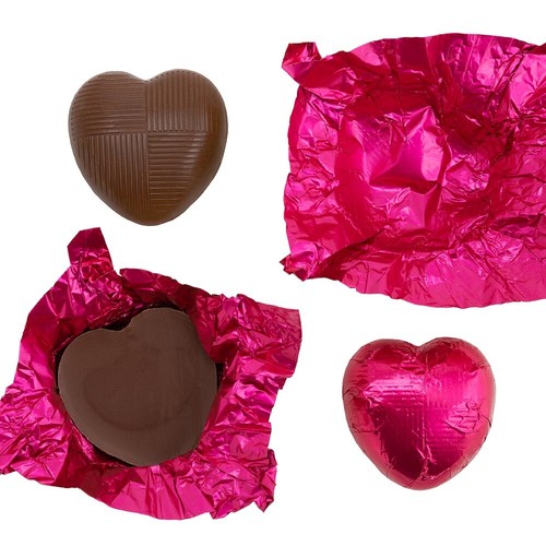 Milk Chocolate Foil Wrapped Hearts (x82 Hearts) - Picture 34 of 46