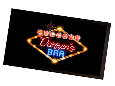 Bar Signs For Home Personalized Pub Bar Runner Mat – Add Your Logo For A Custom Bar Counter Mat Commercial Golf Mat - Foto 2