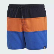 Adidas Boys Colorblock Swim Shorts - 5-6 Yrs - Kids Beach Pool - New