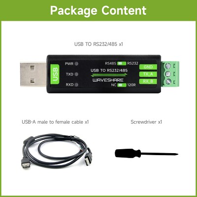 Waveshare USB to RS232/485 Serial Converter Onboard Original FT232RNL Chip