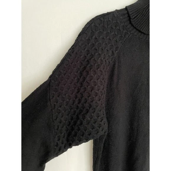 BB Dakota Little Wing Long Sleeve Turtleneck Sweater Dress Women's Sz XS Black - Image 4 of 4
