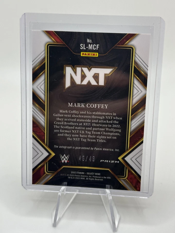 2023 WWE - Select - Auto - Signature Selections - Red /60 - #16 Mark Coffey - Image 2 of 2