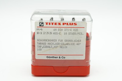 10x Titex Plus M4 6H HSS-E DIN 371-C Maschinen Gewindebohrer Für Grundlöcher