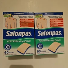 Salonpas Pain Relieving Patch 60ct X2 Exp 2027+
