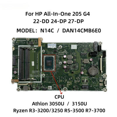 For HP All-In-One 205 G4 22-DD 24/27-DP Motherboard W/ 3050U R3-3200 R5-3500 CPU