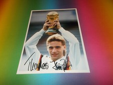 Thomas Häßler DFB World Champion 1990 signed autograph on 20x28 photo