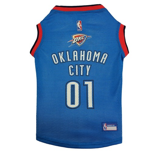 Oklahoma City Thunder Pets First NBA Team Mesh Jersey for Dogs & Cats Size Xl