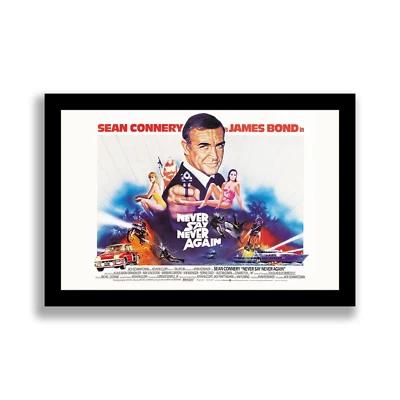 JAMES BOND NEVER SAY NEVER AGAIN - 11x17 Framed Movie Poster by Wallspace