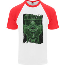 VR Man Virtual Reality Gaming Gamer Mens S/S Baseball T-Shirt