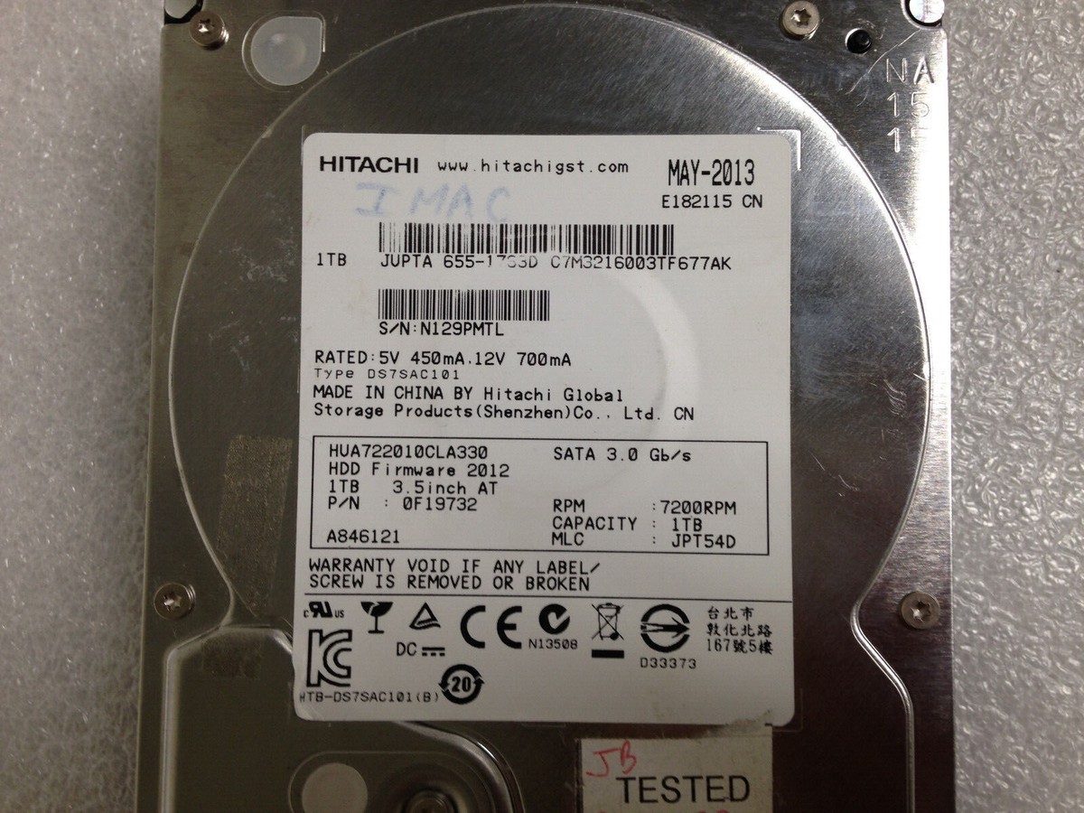Hitachi HUA722010CLA330, PN 0F19732 SATA 1TB 3.5'' Hard Hitachi HUA722010CLA330, PN 0F19732 SATA 1TB 3.5'' Hard