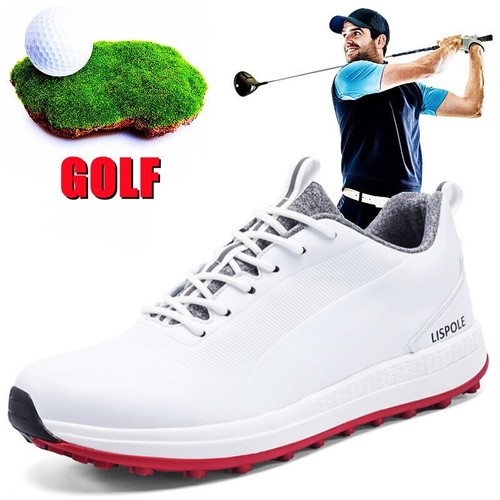 Golfschuhe Herren Spikeless Wasserdicht Golfschuhe Atmungsaktiv Rutschfest Sneaker  - Bild 1 von 24