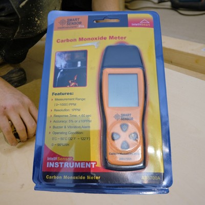 Intell Sensor  AS8700A Orange Black Smart Sensor Handheld Carbon Monoxide Meter