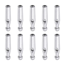 10pcs Umbrella Tail Beads Gum 2mm Dia for Folding Umbrella Cover, Silver Tone