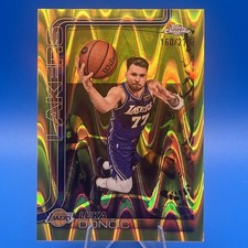 2025-26 Topps Chrome Update Luka Doncic Yellow RayWave Refractor /275 Lakers