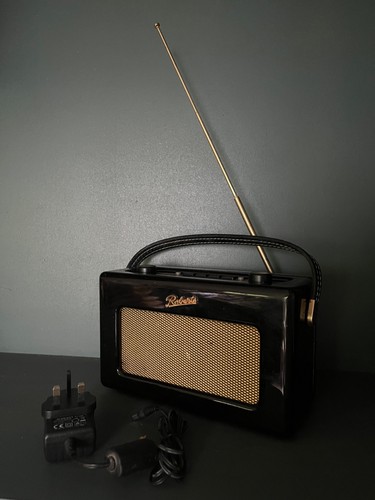 Roberts Revival RD60 FM/DAB Digital Radio Stereo Piano Gloss Black, Gold Detail