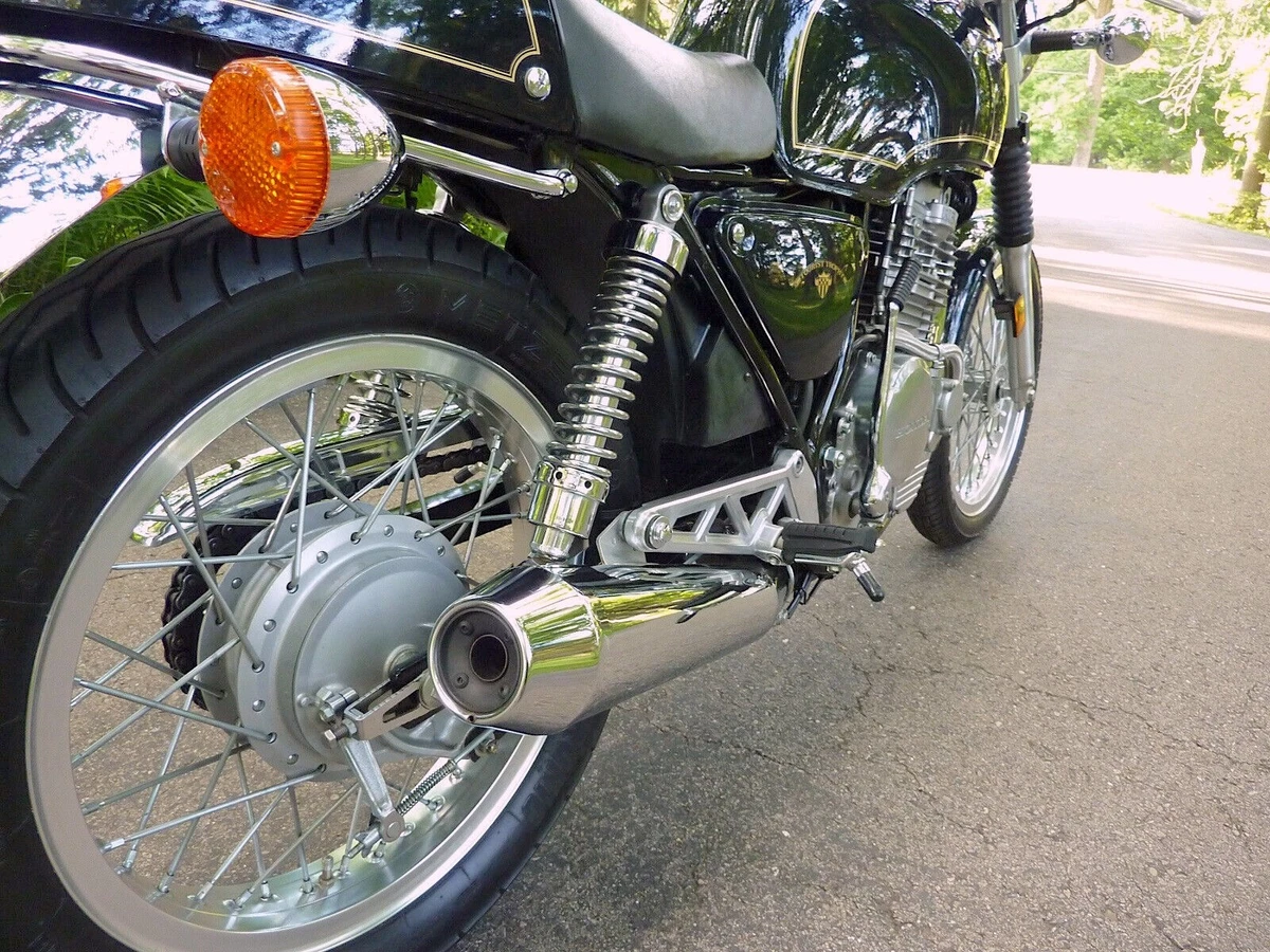 1990 Honda GB 500 TT - right rear detaiil - exhaust, suspension, wheel