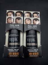 NEW  SEALED Toppik Hair Building Fibers - Medium Brown 0.42 oz / 12g - 2 pk