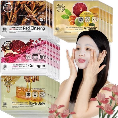 Essence Face Mask Sheets Korea Premium Nutrition & Firming (4types×10ea) 40pcs