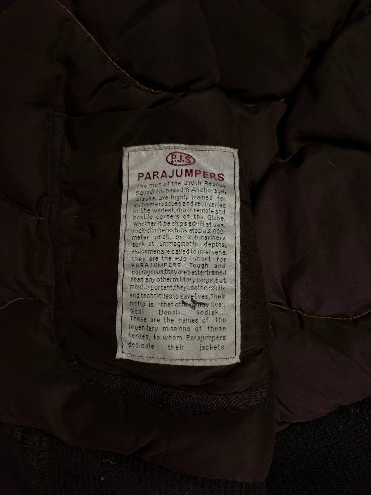 Men's Parajumpers Gobi Down Bomber Jacket with Fur Hood - Brown image 7