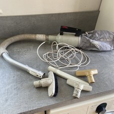 60’s Vintage Grey Handheld Hoover Dustette Model 2614 B & Accessories Working