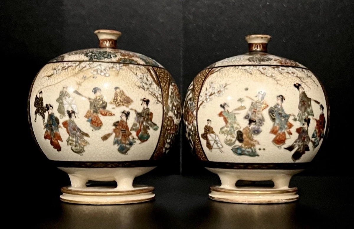 陶瓷古董原始1850-1899 年日本花瓶| eBay