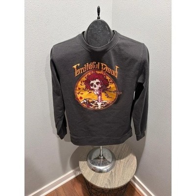 Grateful Dead Sweatshirt Mens Small  Black Bertha Skull Roses Graphic Pullover