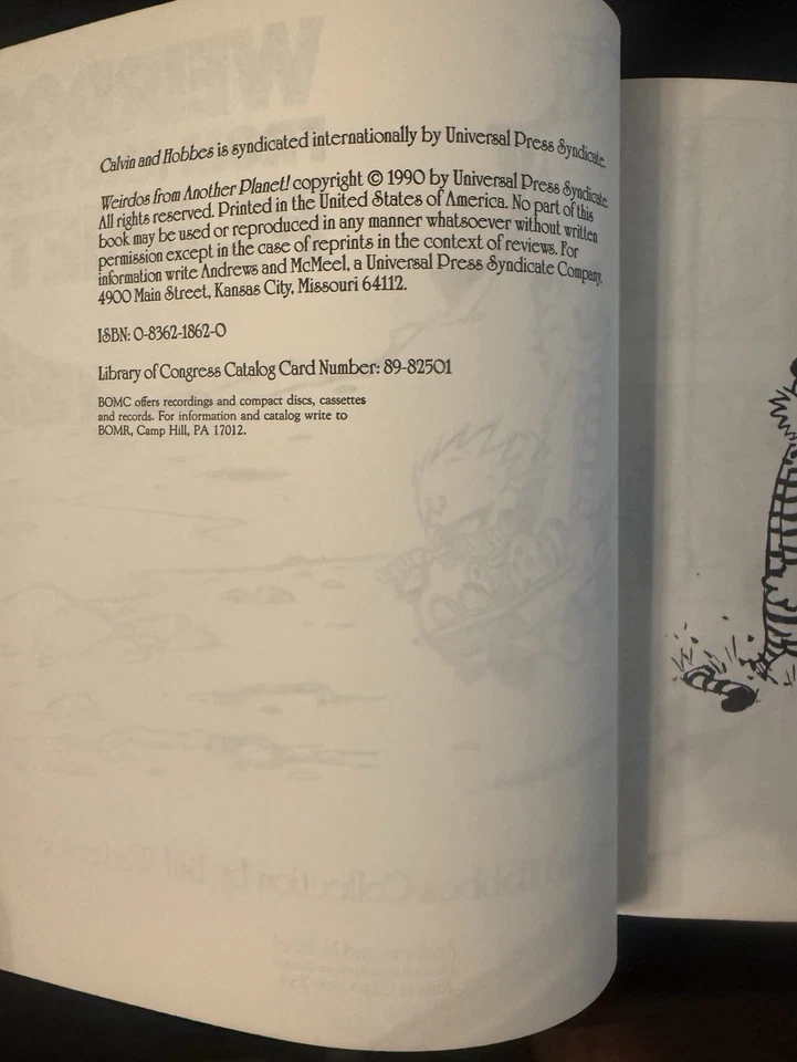Weirdos From Another Planet!: A Calvin & Hobbes Collection VG First Edition - Image 3 of 3