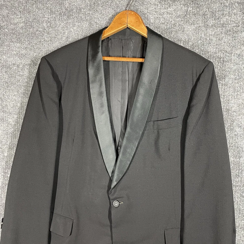 Chaqueta Esmoquin Rudofker Vintage Años 50 After Six Para Hombre Talla 43 S Cuello Chal Seda Foto 2 de 4