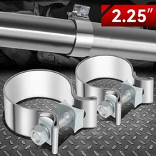 2Pcs 2.25" Id T409 Stainless Steel Narrow Band Muffler Exhaust Pipe Clamp Sleeve