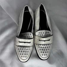 Circus by Sam Edelman White Loafers with Silver Accents