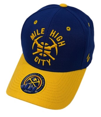 Zephyr NBA Denver Nuggets RARE ''Competitor  Structured Curved Bill ADJ Hat NWT