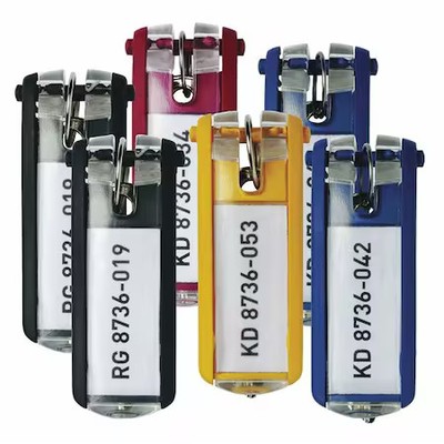Durable Office Products 194900 Key Tag, Multi-Color, Plastic, Extra-Large