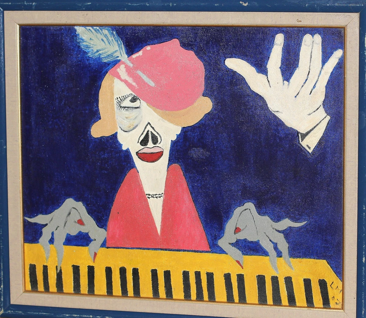 Beautiful Modern abstract oil painting Musician