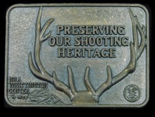SJ03126 VINTAGE 1970s NRA WHITTINGTON CENTER NATIONAL RIFLE ASSOC. BELT BUCKLE