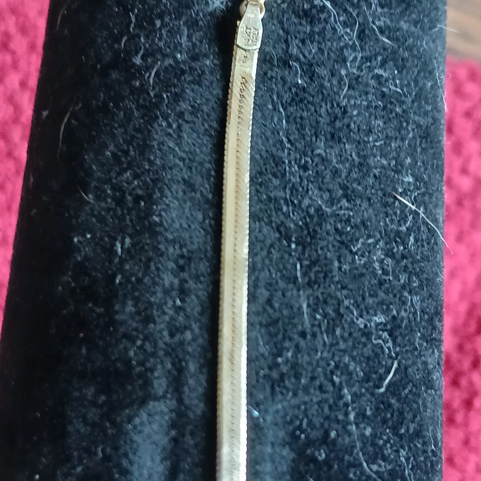 PULSERA ESPIGA VINTAGE 14K ESTAMPADA ITALIA 3MM 7" Foto 2 de 4