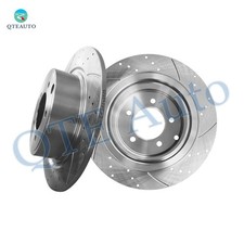 Rear 302mm Drilled Slotted Brake Disc Rotors For 2007-2017 Jeep Compass