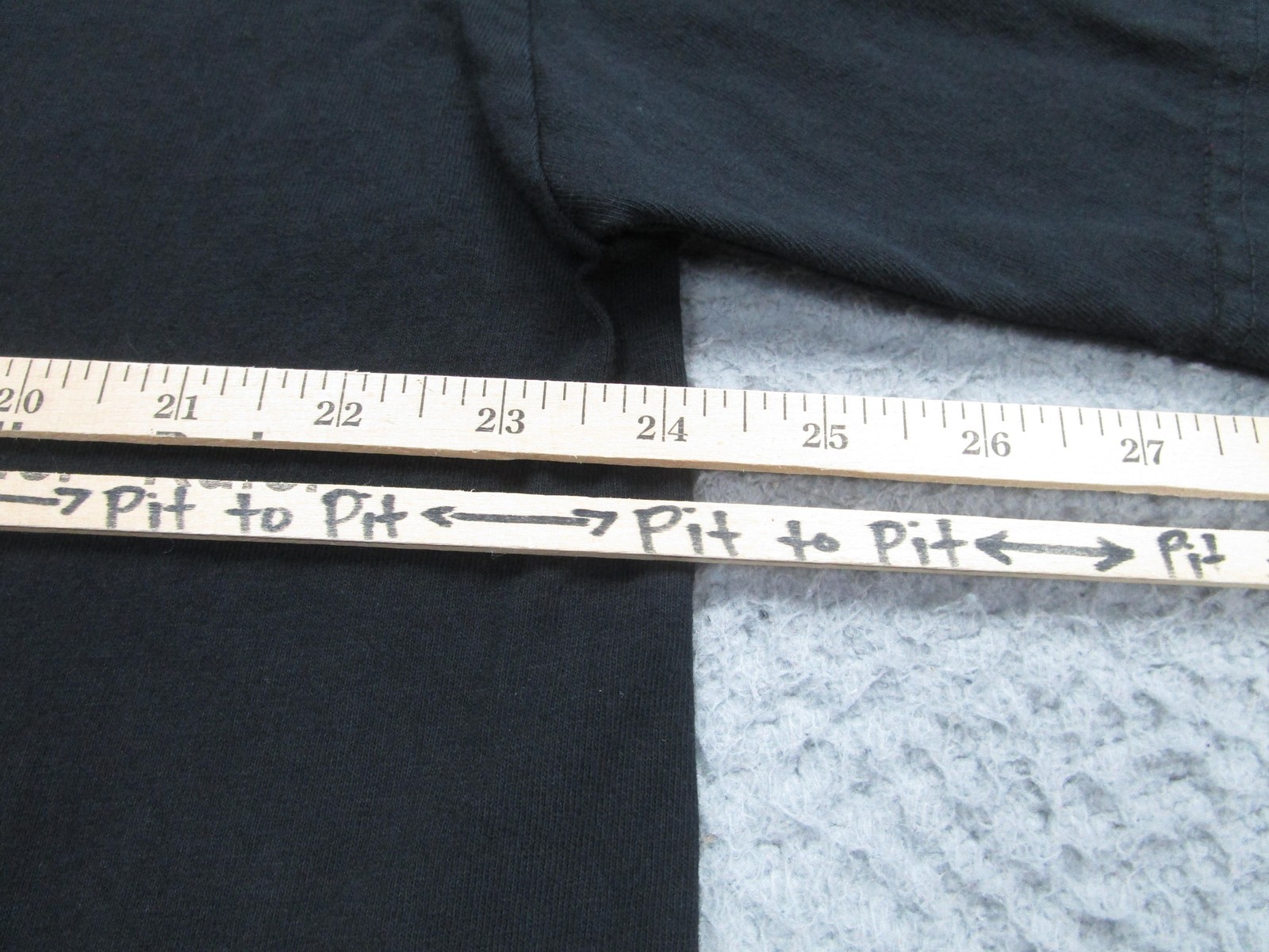 Los Angeles Apparel Shirt Mens Extra Large Black 6.5 Ounce Garment Dyed Made USA