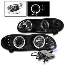 1998-2002 Chevy Camaro Coupe Halo Led Projector Headlight Lamp Black10k Hid Kit