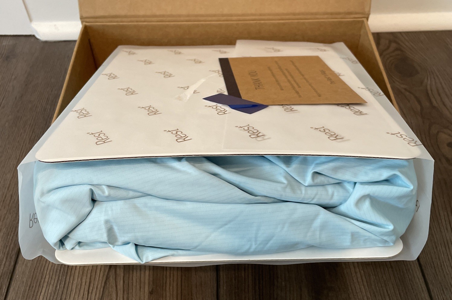 REST Fitted Sheet - Evercool+ Cooling Fitted Sheet QUEEN 56x76x15 - Light Blue