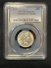 1910 P Silver Barber Quarter 25C- Philadelphia, PCGS, Almost Unc/AU Details — photo 3