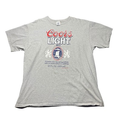 Vintage Coors Light Beer T Shirt 1998 Adult XL Cotton Gray 
