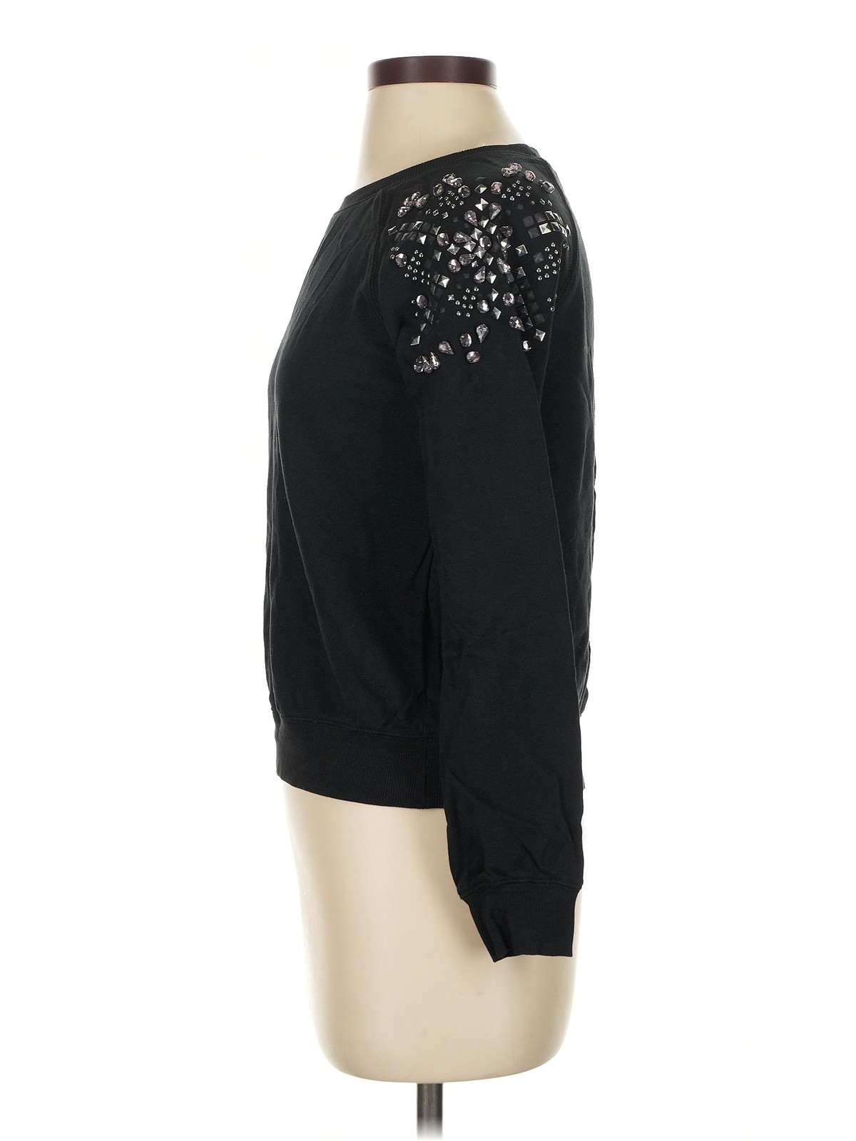 Mango Women Black Pullover Sweater XXS thumbnail 4