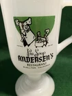 Vintage 1974 Andersen's Pea Soup 50th Anniversary Milk Glass  Pedestal Mug