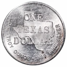 1 Oz. Don Casey Company One Texas Dollar .999 Fine Silver Round